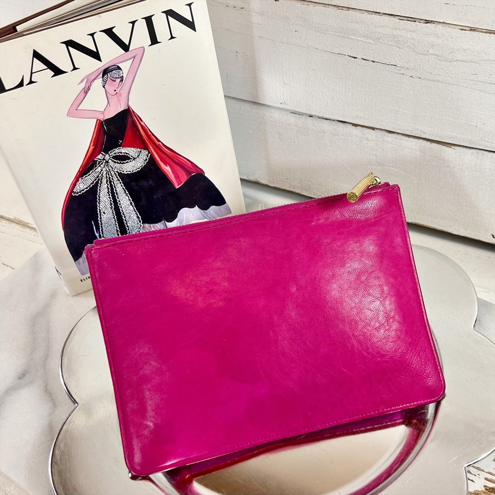 |SOLD| Lanvin Snake Printed Calfskin Leather Pouch - Picture 2 of 9